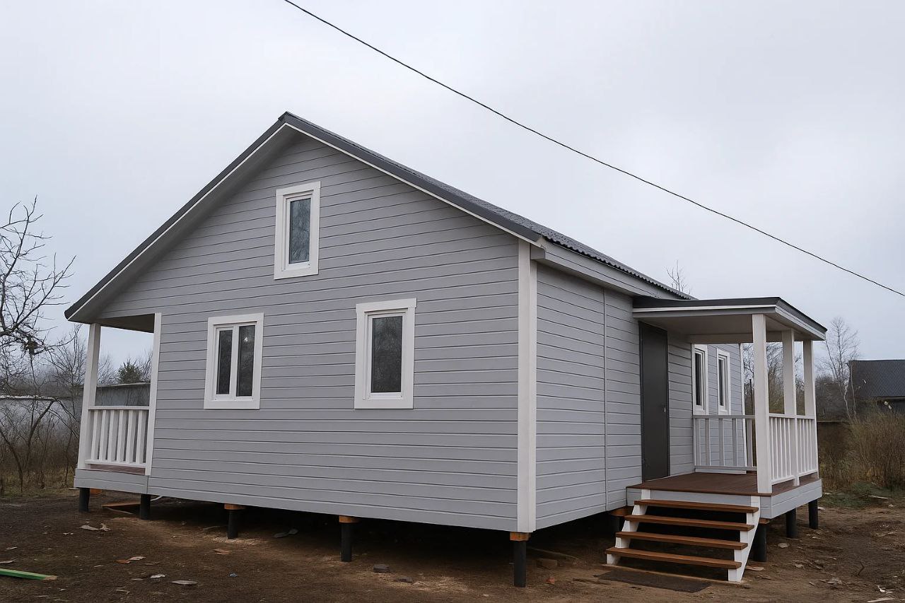 Дачный домик 6×6 — монтаж